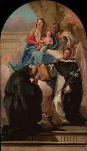 Madonna And Child With Three Saints — Giovanni Domenico Tiepolo