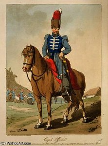 Cossack Officer, Etched By The Artist, Published — John Augustus Atkinson