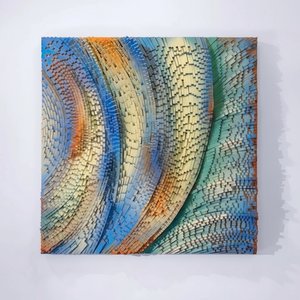 Abstract Wave Wall Art - Modern Textured Painting