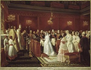 Mariage Du Duc De Nemours Et De La Princesse De Saxe Cobourg Gotha, Dans La Chapelle Du Chateau De Saint Cloud.27 Avril 1840 — Henri Félix Emmanuel Philippoteaux
