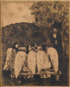 Tri Anželi Obiščejo Abrahama (genesis, Xviii, 1-8) — Mark Šagal