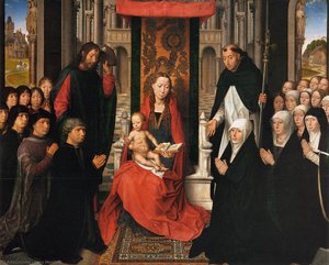 Virgin And Child With Sts James And Dominic — Hans Memling