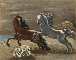 Cavalli In Riva Al Mare (les Deux Chevaux) — Giorgio De Chirico