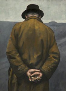 Lowry Walking On Swinton Moss — Harold Riley