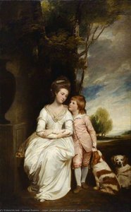 Anne, Countess Of Albemarle, And Her Son — George Romney