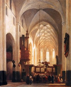 Grote Kerk In Hattem Sun — Johannes Bosboom