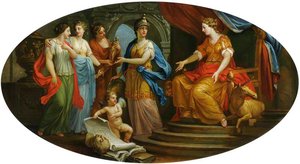 Minerva Presenting The Personifications Of The Arts Of Painting, Gardening, Sculpture And Architecture To Britannia — Antonio Zucchi