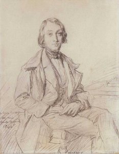 Portrait Of Jean-gaspard-félix Larcher Ravaisson-mollien — Théodore Chassériau