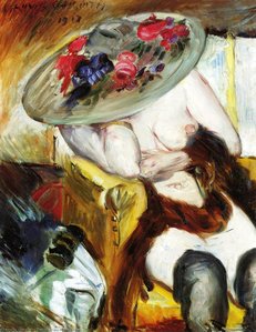 Italian Woman In A Yellow Chair — Lovis Corinth