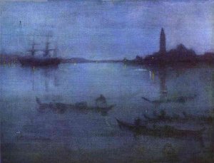 Nocturno En Azul Y Plata; El Lago, Venecia — James Abbott Mcneill Whistler