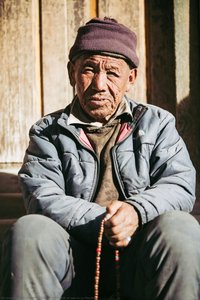 Portrait Of Man In Lo Manthag — Angelo Chiacchio
