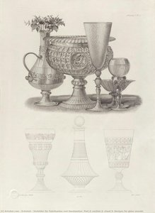 Vorbilder Für Fabrikanten Und Handwerker. Part 2, Section 2, Sheet 5: Designs For Glass Vessels — Karl Friedrich Schinkel