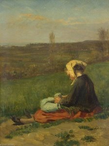A Child In A Field — Pierre Edouard Frère