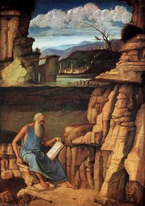 St Jerome Reading In The Countryside — Giovanni Bellini