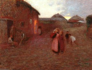 A Village Street — William Edward Stott