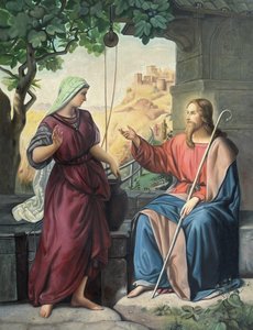 Christ And The Samaritan By The Well - Franz Ittenbach — Franz Ittenbach