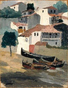 Paisagem - Casario E Barcos — José Antonio Dominguez Alvarez