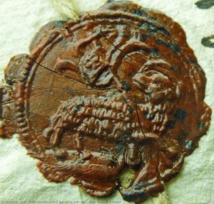Wax Seal On A Letter — Fray Hernando De Aguilera Y Zurita