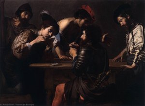 Soldiers Playing Cards And Dice (the Cheats) — Valen De Bulon