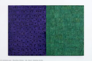 Ink: Work (violetta/verde) — Mcarthur Binion