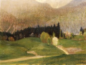 Landscape With Fir Trees — Konstantinos Parthenis