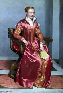 Portrait Of A Lady (la Dama In Rosso) — Moroni, Giovanni Battista