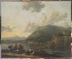 Muletière Près D'un Gué — Nicolaes Pietersz. Berchem