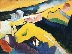Mountain Landscape With Church — Wassily Wassilyevich Kandinsky
