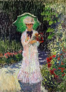 Camille With Green Parasol — Claude Monet