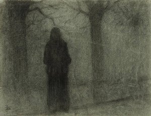 Figure Amongst The Trees — Jakub Schikaneder