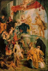 Madonna In Trono Con Bambino E Santi — Peter Paul Rubens