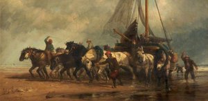 Hauling Up A Fishing Boat, The Netherlands — Richard Beavis