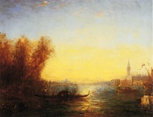 Gondolas On The Lagoon, Veniice — Felix Francois Georges Philbert Ziem