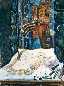 Washline, Little Bridge — John Randall Bratby