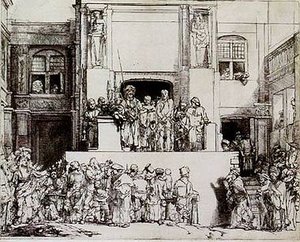 Christ Presented To The People - Oblong Plate, - (165) — Rembrandt Van Rijn