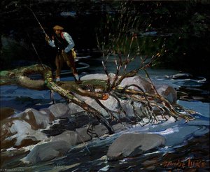 Trout Fishing — George Benjamin Luks