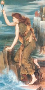 Hero Awaiting The Return Of Leander — Evelyn De Morgan Née Pickering