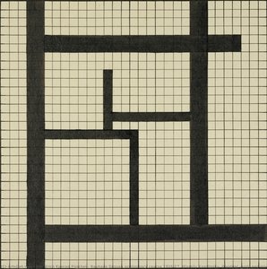 Bauhaus Dessau Preliminary Course 1926/27. Wassily Kandinsky. Dividual (grid) And Inividual (black) Design Of The Square — Friedrich Konrad Püschel