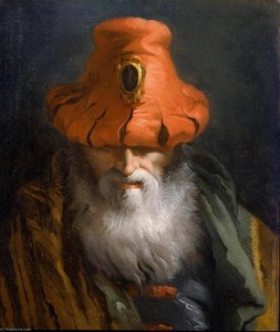 Head Of A Philosopher With A Red Hat — Giandomenico Tiepolo