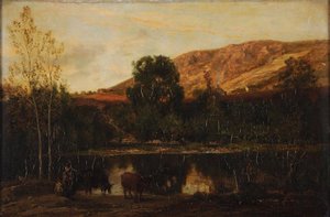 Paysage, Étang — Charles-françois Daubigny