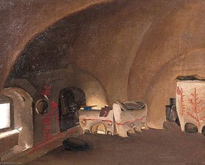 Interior Of A Peasant House, Kolonia — David Bomberg