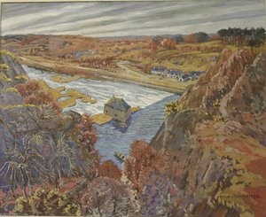 Moulin Du Boël En Roux Et Bleu — Yvonne Jean Haffen