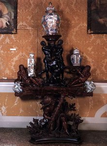 Vase-stand With Hercules And Moors — Andrea Brustolon