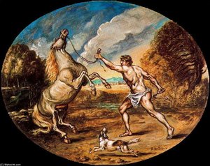 Castor Und Sein Pferd — Giorgio De Chirico