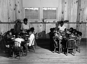 Hot Lunches For Children Of Agricultural Workers In Day Nursery Of Okeechobee, Migratory Labor Camp. Belle Glade, Florida — Marion Post Wolcott