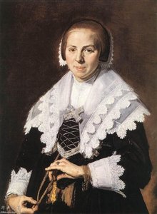 Portrait Of A Woman Holding A Fan — Frans Hals I