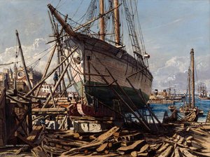 Shipyard At Palma In Majorca — Claude Muncaster