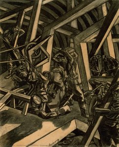 Sappers At Work : Canadian Tunnelling Company, R14, St Eloi — David Bomberg