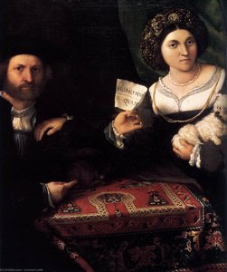 Portrait Of A Married Couple (detail) — Lorenzo Lotto