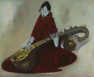 Lady With Veena — A. Selvaraj